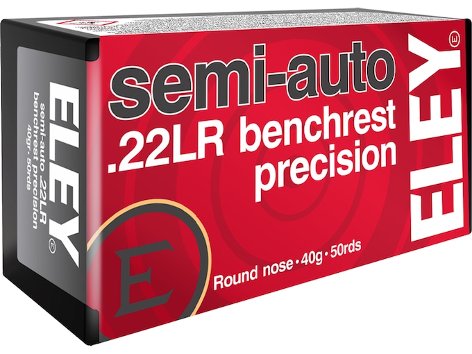Eley Semi-Auto Benchrest Precision 22LR Ammo 40 Grain Rou…