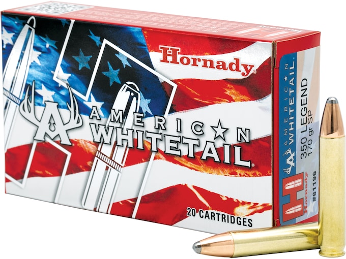 Hornady American Whitetail 350 Legend Ammo 170 Grain Horn…