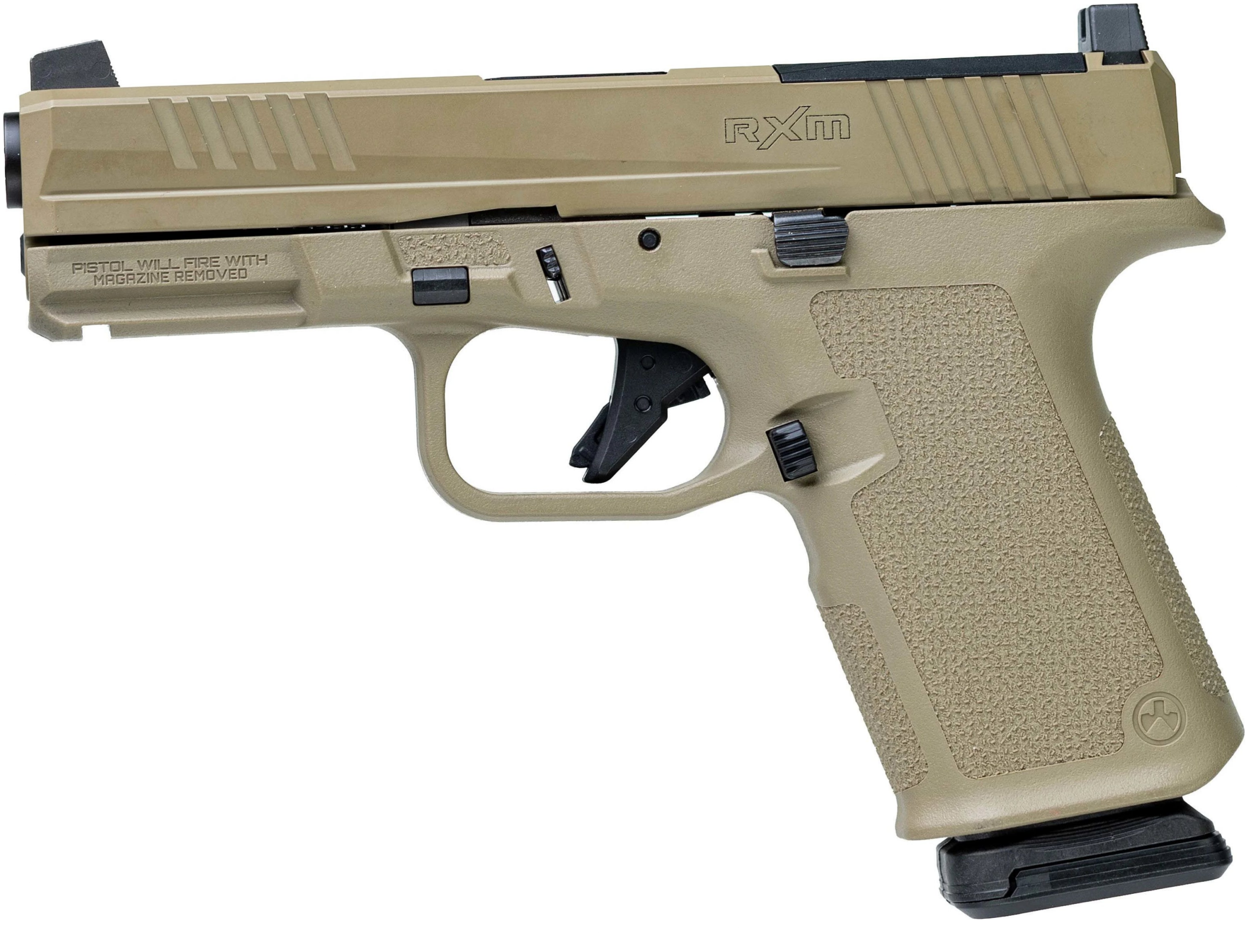 Ruger RXM Flat Dark Earth 9mm 4″ Barrel 15-Rounds Optics …